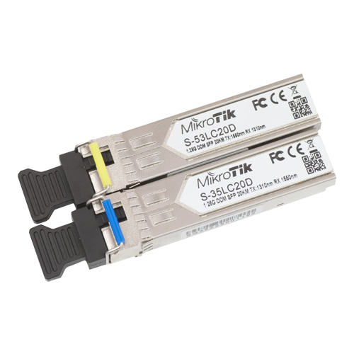 Чифт SFP модули, S-35LC20D + S-53LC20D - Mikrotik S-3553LC20D Чифт SFP модули, S-35LC20D + S-53LC20D - Mikrotik S-3553LC20D