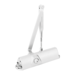 Хидравличен амортисьор бял RAL9016 с шарнирно рамо - DORMA TS68-WHITE