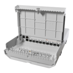 Комутатор netFiber 9, 4 x SFP+ 10G, 5 x SFP 1G, 1 x Gigabit (PoE-In), външен - MikroTik CRS310-1G-5S-4S+OUT