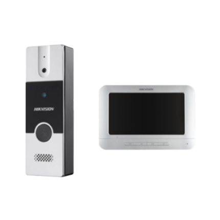 Hikvision DS-KIS202T Аналогов Видеодомофон КИТ 7" Монитор 4-проводен