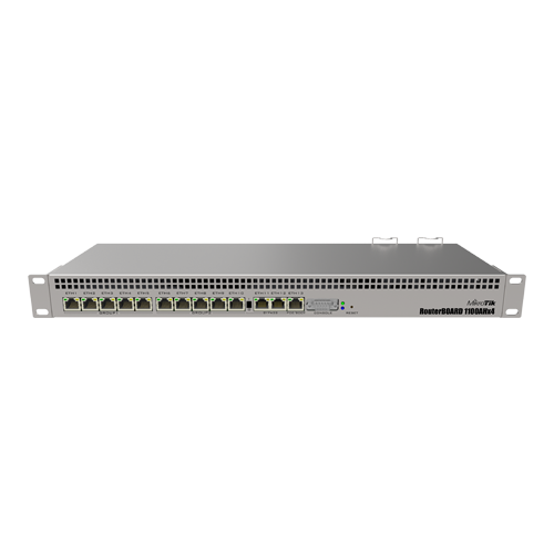 Рутер 13 x Gigabit, RouterOS L6, 1U, Dual PSU - MikroTik RB1100x4 Рутер 13 x Gigabit, RouterOS L6, 1U, Dual PSU - MikroTik RB1100x4