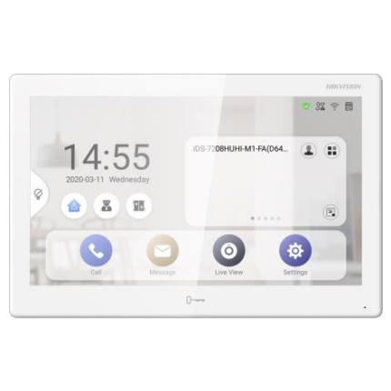 Hikvision DS-KH9510-WTE1 — 10.1-инчов вътрешен IP домофонен монитор