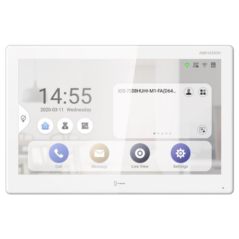 Hikvision DS-KH9510-WTE1 — 10.1-инчов вътрешен IP домофонен монитор Hikvision DS-KH9510-WTE1 — 10.1-инчов вътрешен IP домофонен монитор