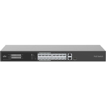 Uniview NSW2020-16T1GT1GC-POE-IN 18-Портов PoE Суич 16xPoE 225W Extend