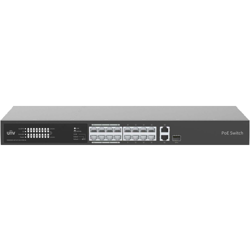 Uniview NSW2020-16T1GT1GC-POE-IN 18-Портов PoE Суич 16xPoE 225W Extend Uniview NSW2020-16T1GT1GC-POE-IN 18-Портов PoE Суич 16xPoE 225W Extend