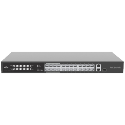 Uniview NSW2020-24T1GT1GC-POE-IN 26-Портов PoE Суич 24xPoE 370W Extend