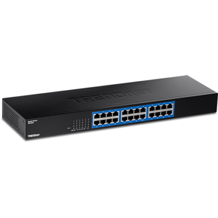 TRENDnet TEG-S25 24-Портов Неуправляем Gigabit Суич за Rack Монтаж