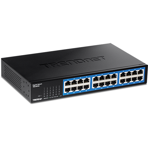 TRENDnet TEG-S25D 24-Портов Неуправляем Gigabit Суич за Rack Монтаж TRENDnet TEG-S25D 24-Портов Неуправляем Gigabit Суич за Rack Монтаж