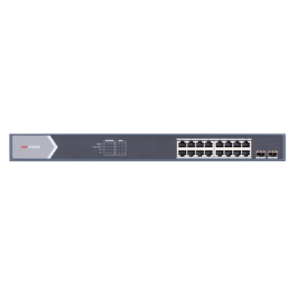 Hikvision DS-3E1518P-SI 16-Портов Gigabit Смарт PoE Суич 2xSFP 300м 225W