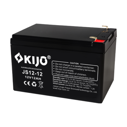 KIJO JS12-12 AGM Батерия 12V 12Ah с Голям Капацитет