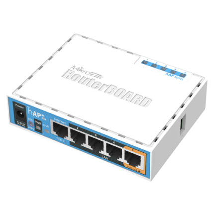 hAP ac, 5 x 100M, 802.11b/g/n 2.4Ghz, 802.11a/n/ac 5GHz, PoE - MikroTik RB952Ui-5ac2nD