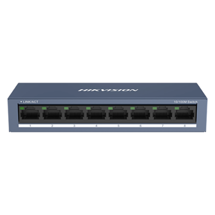 Hikvision DS-3E0108-O 8-портов Fast Ethernet Суич без PoE