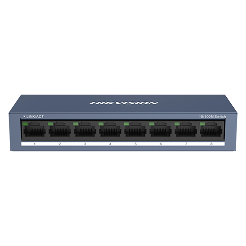 Hikvision DS-3E0108-O 8-портов Fast Ethernet Суич без PoE