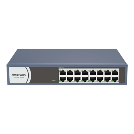 Hikvision DS-3E0116R-O Суич 16 порта 100Mbps Метален 8K MAC Адреси