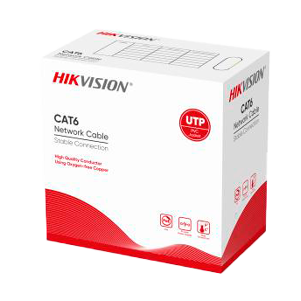 Hikvision DS-1LN6-UU UTP Cat6 кабел за мрежови инсталации — кутия от 305 м Hikvision DS-1LN6-UU UTP Cat6 кабел за мрежови инсталации — кутия от 305 м