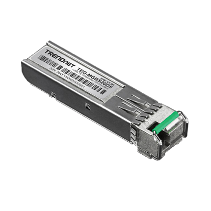 SFP модул с двойна дължина на вълната, едномодов симплекс LC, 1.25G, RX:1310nm/TX:1550nm, 20Km - TRENDnet TEG-MGBS20D5