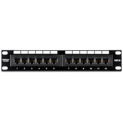 Пач панел 12 порта RJ45 UTP 10', Cat6 - TRENDnet TC-P12C6