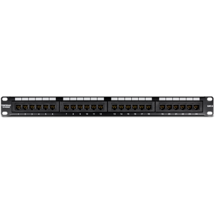 Пач панел 24 порта RJ45 UTP, Cat6 - TRENDnet TC-P24C6