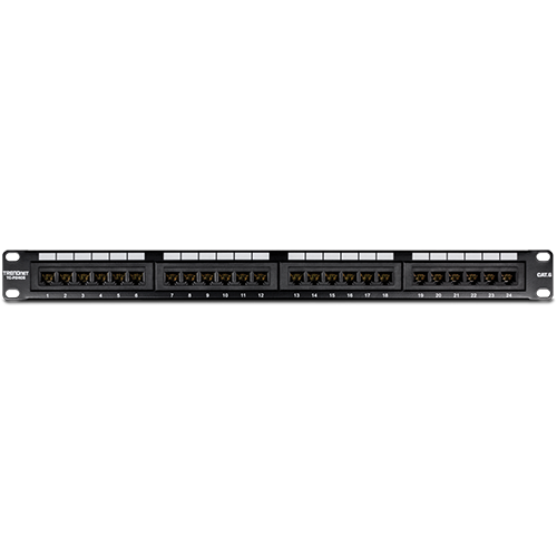Пач панел 24 порта RJ45 UTP, Cat6 - TRENDnet TC-P24C6 Пач панел 24 порта RJ45 UTP, Cat6 - TRENDnet TC-P24C6