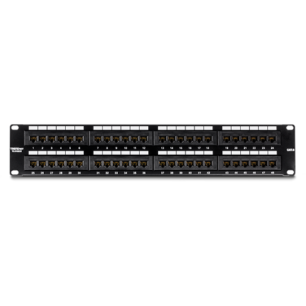 Patch Panel 48 порта RJ45 UTP, Cat6 - TRENDnet TC-P48C6