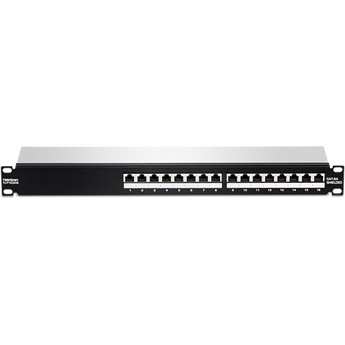 Пач панел 16 порта RJ45 UTP, Cat6a, екраниран, 1U - TRENDnet TC-P16C6AS Пач панел 16 порта RJ45 UTP, Cat6a, екраниран, 1U - TRENDnet TC-P16C6AS