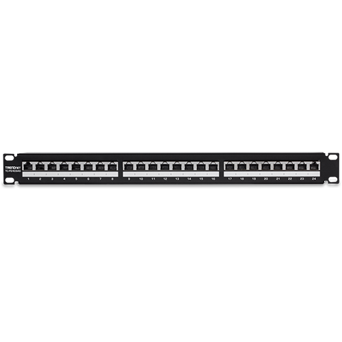 Пач панел 24 RJ45 порта, Cat6a, екраниран, 1U - TRENDnet TC-P24C6AS Пач панел 24 RJ45 порта, Cat6a, екраниран, 1U - TRENDnet TC-P24C6AS