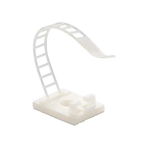 Регулируема пластмасова опора за кабели, БЯЛА, 25x18 mm, самозалепваща се, 100 бр. TAA-1-W Регулируема пластмасова опора за кабели, БЯЛА, 25x18 mm, самозалепваща се, 100 бр. TAA-1-W