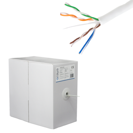 Мрежов кабел eRaya NET5EUT-305 Cat5e 100% мед 305m — кутия от 305 м