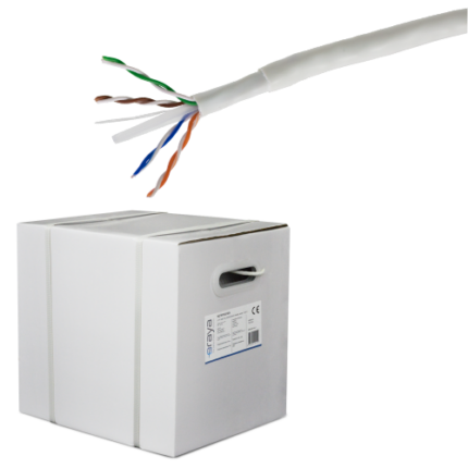 Външен UTP кабел eRaya NET6PDG-305 Cat6 с двойна обвивка 305m — ролка от 305 м