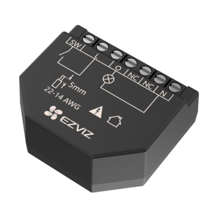Смарт Wi-Fi реле EZVIZ CS-T35-R100-WM за вграждане 16A Черен