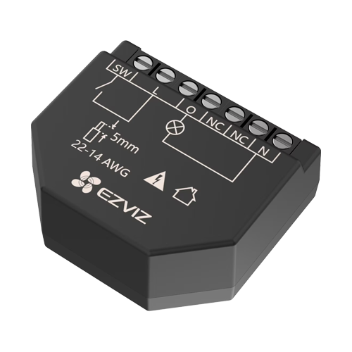 Смарт Wi-Fi реле EZVIZ CS-T35-R100-WM за вграждане 16A Черен Смарт Wi-Fi реле EZVIZ CS-T35-R100-WM за вграждане 16A Черен