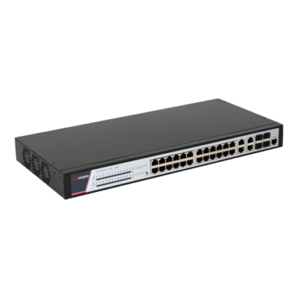 Hikvision DS-3E2528P 24-Портов L3 Управляем Gigabit PoE Суич 4xCombo