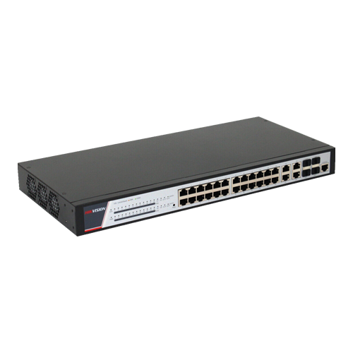 Hikvision DS-3E2528P 24-Портов L3 Управляем Gigabit PoE Суич 4xCombo Hikvision DS-3E2528P 24-Портов L3 Управляем Gigabit PoE Суич 4xCombo