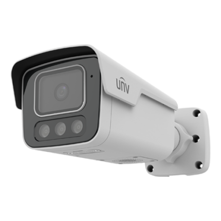 Uniview IPC2B18SS-ADF28KMC-I1 8MP 4K ColorHunter IP Bullet Камера Активна Защита WL/IR 40m Двупосочно Аудио PoE SD VCA True WDR