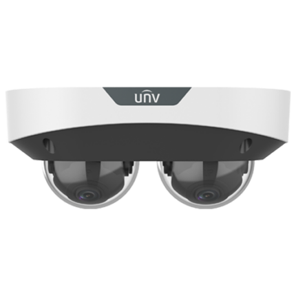 Uniview IPC3224SS-ADF28K-I1 Двуканална 2x4MP IP Камера True WDR IR 30m Двойно Аудио/Аларма PoE IK10 SD VCA
