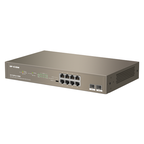 IP-COM G1110P-8-150W 8-портов PoE Суич с 2xSFP IP-COM G1110P-8-150W 8-портов PoE Суич с 2xSFP