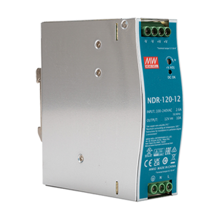 MeanWell NDR-120-12 Индустриално Захранване 12V 10A 120W за DIN Шина