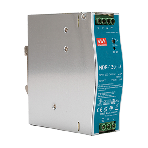 MeanWell NDR-120-12 Индустриално Захранване 12V 10A 120W за DIN Шина