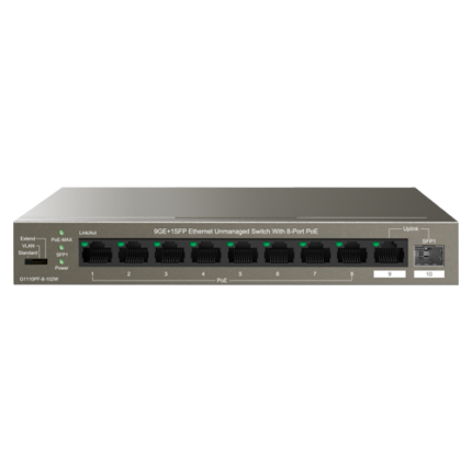 PoE Комутатор IP-COM G1110PF-8-102W с 8 PoE+ Порта