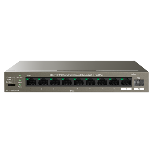 PoE Комутатор IP-COM G1110PF-8-102W с 8 PoE+ Порта PoE Комутатор IP-COM G1110PF-8-102W с 8 PoE+ Порта