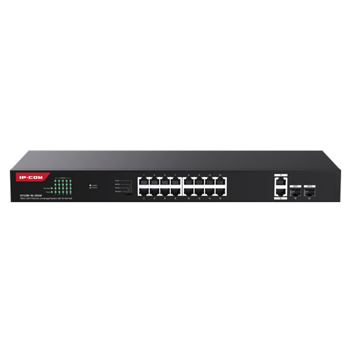PoE Суич IP-COM G1120P-16-250W с 16 PoE+ Порта PoE Суич IP-COM G1120P-16-250W с 16 PoE+ Порта