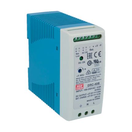 MeanWell DRC-40B Захранване 24V 1.45A с UPS и Мониторинг за DIN Шина