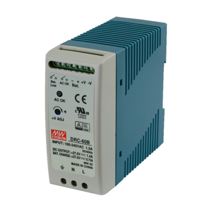 MeanWell DRC-60B Захранване 24V 2.15A с UPS и Мониторинг за DIN Шина