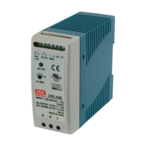 MeanWell DRC-60B Захранване 24V 2.15A с UPS и Мониторинг за DIN Шина