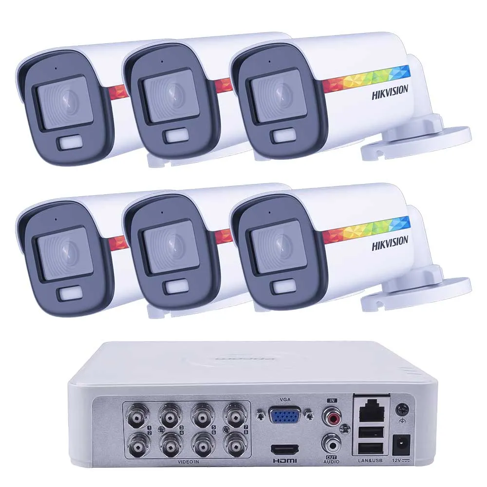 Комплект ZK61520E — 6 ColorVu камери Hikvision и 1 TB диск Комплект ZK61520E — 6 ColorVu камери Hikvision и 1 TB диск