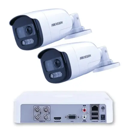 Комплект ZK21740E — 2 камери Hikvision ColorVu с PIR и 1 TB WD Purple