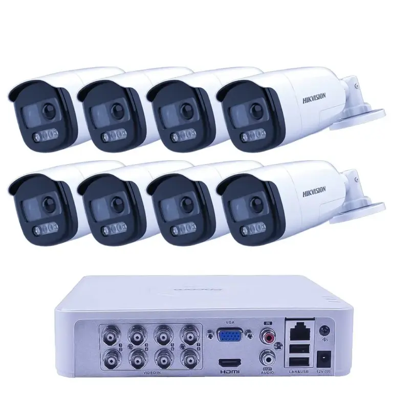 Комплект ZK81740E — 8 камери Hikvision ColorVu с PIR и 2 TB WD Purple