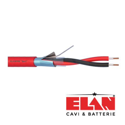 Пожароизвестителен кабел ELAN ELN120-1x2x08 100% мед без халогени — ролка от 100 м