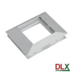 Проста бяла рамка за оборудване 45x45 mm (2 модула) - DLX DLX-102-11
