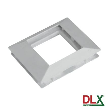 Проста бяла рамка за оборудване 45x45 mm (2 модула) - DLX DLX-102-11